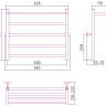 Полотенцесушитель водяной Стилье Универсал-54 600х600 (Полка + 4) П 21 Без покрытия