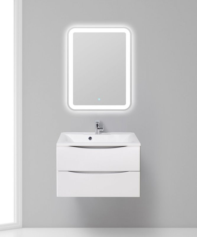 База под раковину подвесная с двумя выкатными ящиками, 750x450x500 BelBagno MARINO-750-2C-SO-RN-P