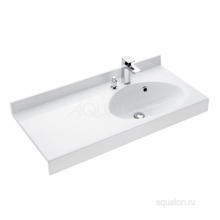 Раковина Aquaton Отель 3/100 правая белая с навесами 1A70083NOT01R