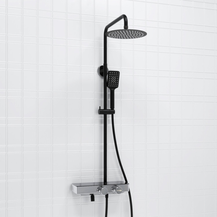 WasserKRAFT A114.258.130.CB Thermo Душевой комплект с термостатическим смесителем