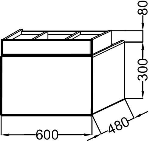 Мебель под раковину 60 см Jacob Delafon TERRACE EB1185-274