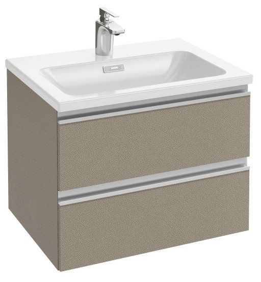 Мебель для раковины-столешницы 60 см, 2 выдвижных ящика, белый блестящий Jacob Delafon VOX EB2030-RA-G1C