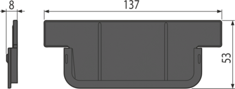 Заглушка для закрытия дренажного канала с торца Alcadrain AVZ-P017
