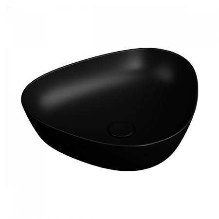 Раковина-чаша Plural низкая, треугольная 47 cм, цвет Матовый Черный