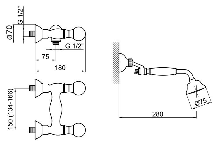 Смеситель для душа Webert Karenina KA760101