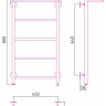 Полотенцесушитель электрический Стилье Формат 30 П 800х400 (Полка + 4) П16 Без покрытия
