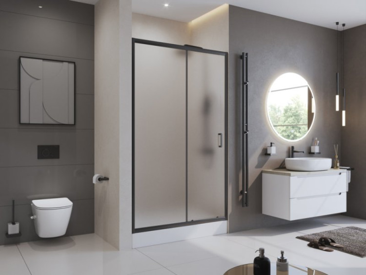 Душевая дверь в нишу BELBAGNO UNO-195-BF-1 BelBagno UNO-195-BF-1-140-C-NERO