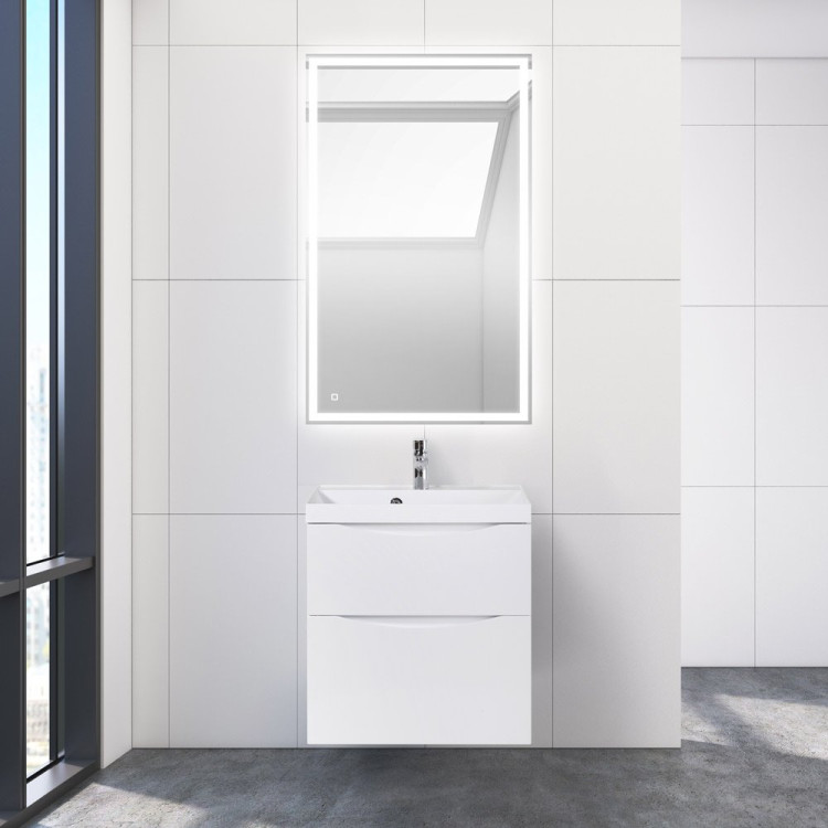 База под раковину подвесная с двумя выкатными ящиками 600x450x600 BelBagno MARINO-H60-600-2C-SO-RW-P