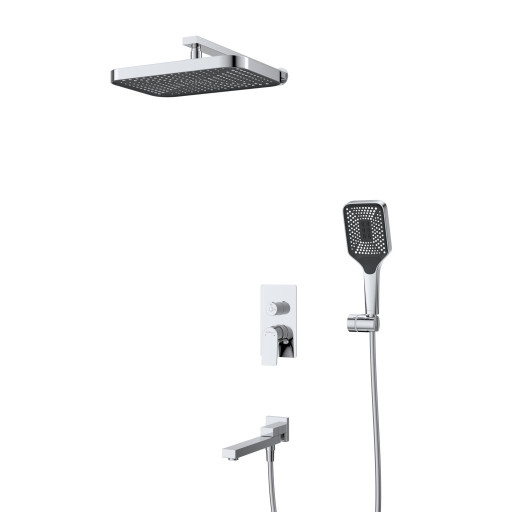Душевой комплект встраиваемый с изливом Cezares DUE-VDSET-CRM