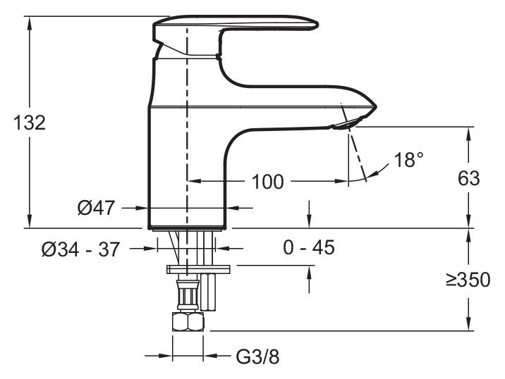Смеситель для раковины Jacob Delafon Kumin E99984-CP