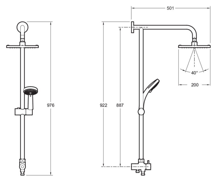 Душевая стойка Jacob Delafon EO E45893-CP
