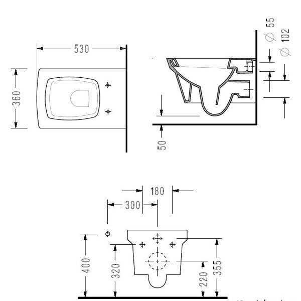 Унитаз Serel 4Life FL10+223SS подвесной