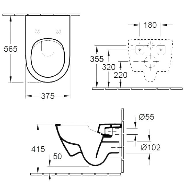 Унитаз Villeroy&Boch Subway 2.0 5614R201 подвесной