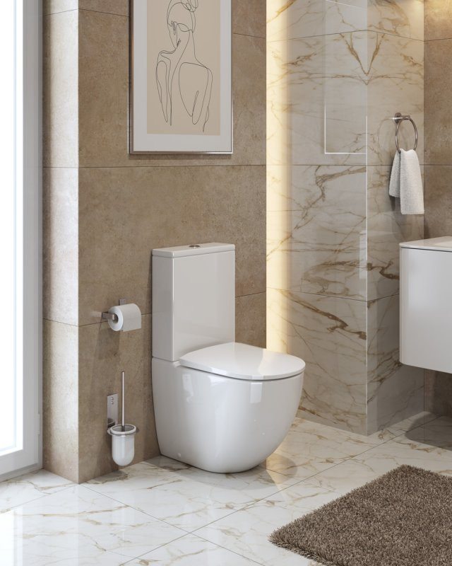 Сиденье дюропласт, soft close, металлическое крепление Cezares CZR-870-SC