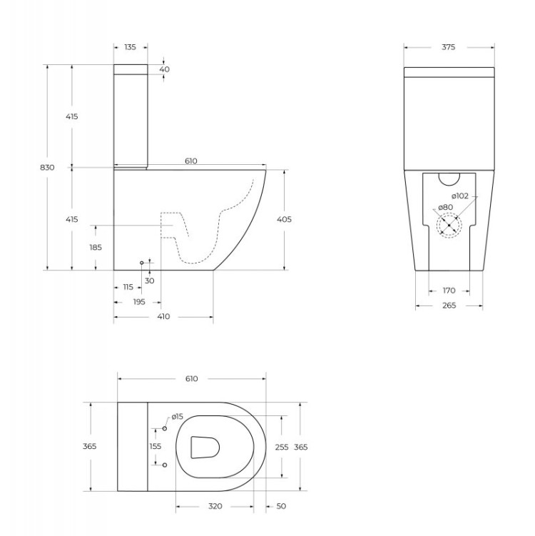 Сиденье дюропласт, soft close, металлическое крепление Cezares CZR-870-SC