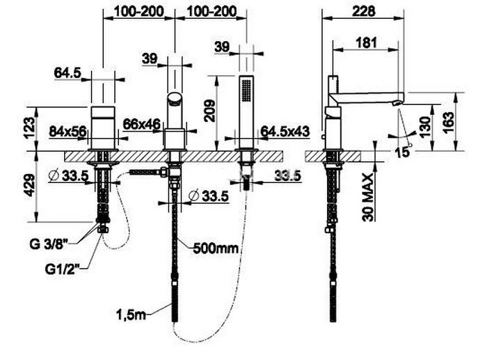 Смеситель Gessi Ovale 23037.031