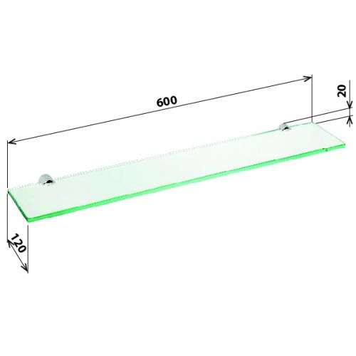 Полка стеклянная Bemeta Alfa 102402242