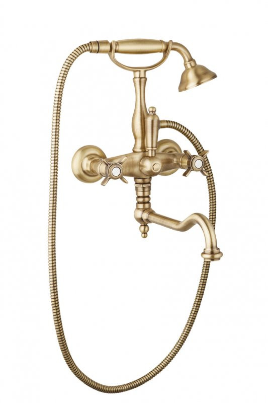 Смеситель для ванны с поворотным изливом и ручным душем Cezares LORD-VDF-02-Bi