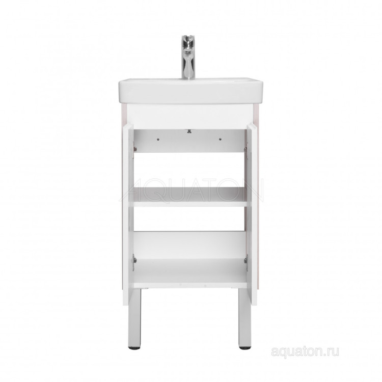Тумба под раковину AQUATON Сканди Doors 45 белый глянец, дуб верона, 1A278701SDB20