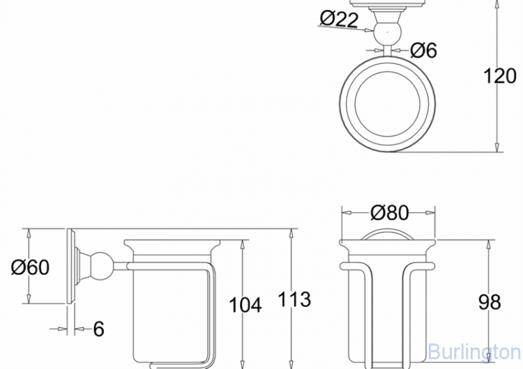 Подвесной стакан [A2 CHR BLA]