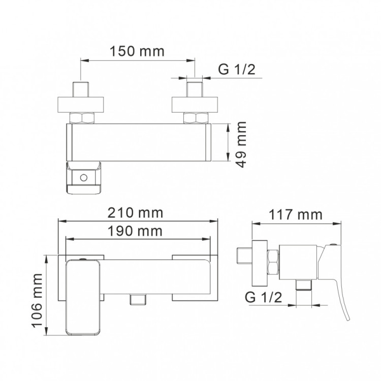 WasserKRAFT Aller 1062 Смеситель для душа
