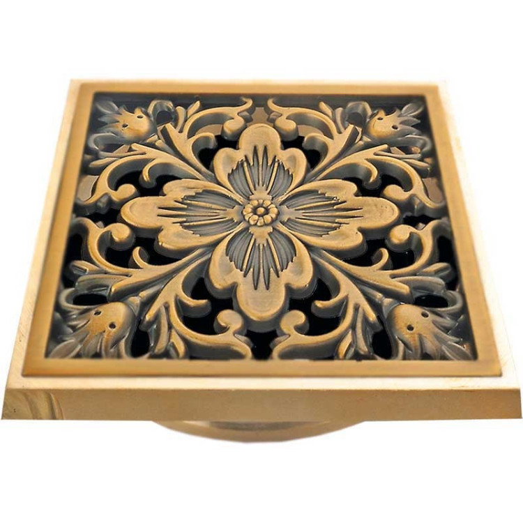 Решетка для трапа Bronze de Luxe Цветок 10x10 21975
