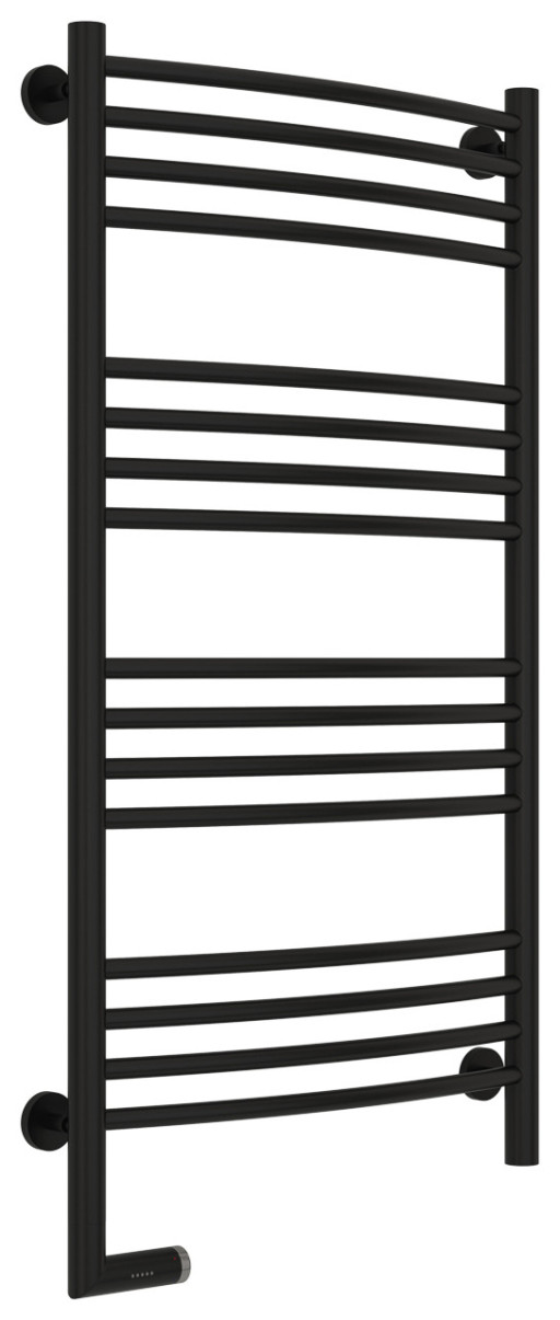 Полотенцесушитель электрический Сунержа Богема 2.0 выгнутая 1000х500 МЭМ левый Матовый чёрный