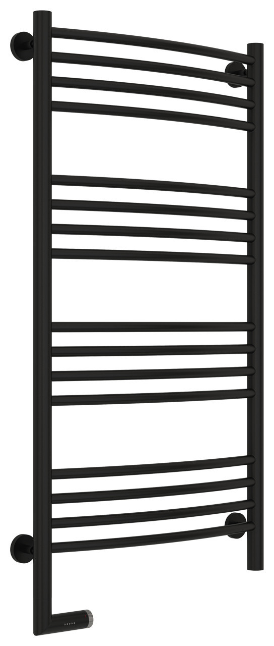 Полотенцесушитель электрический Сунержа Богема 2.0 выгнутая 1000х500 МЭМ левый Матовый чёрный