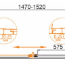 Душевая дверь в нишу MOLVENO-BF-1 Cezares MOLVENO-BF-1-140-C-BORO-IV
