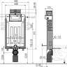 Скрытая система инсталляции для замуровывания в стену, управление сверху или спереди Alcadrain AM119/1000 Renovmodul