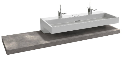 Столешница 180 см, без отверстия, светло-серый меламин с эффектом ламинации Jacob Delafon TERRACE EB1197-N05