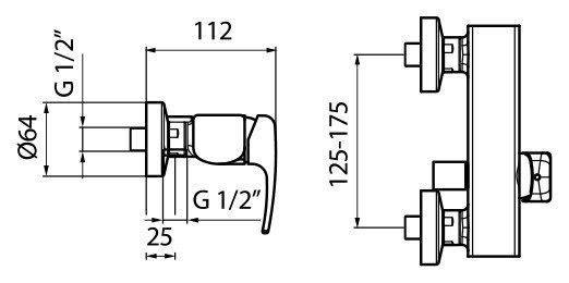 Смеситель для душа Webert Kimono KI870102