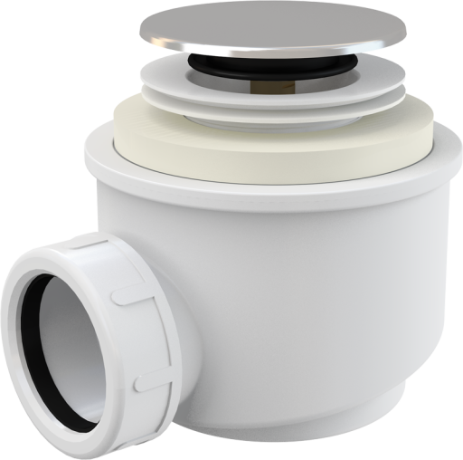 Cифон для душевого поддона CLICK/CLACK, хром Alcadrain A466-50