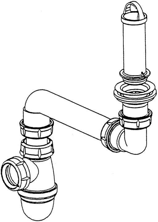 Слив-перелив с компактной подводкой Jacob Delafon ОБЩАЯ КАТЕГОРИЯ E6050-CP