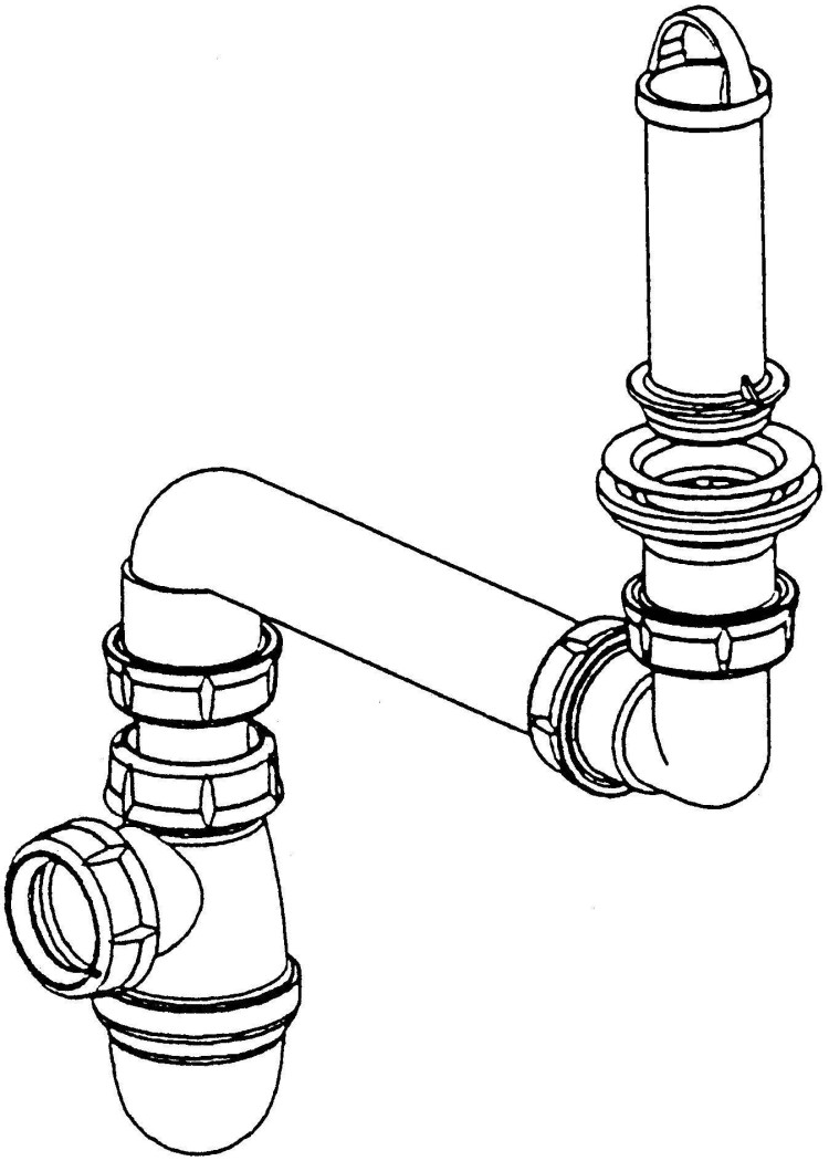 Слив-перелив с компактной подводкой Jacob Delafon ОБЩАЯ КАТЕГОРИЯ E6050-CP