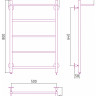Полотенцесушитель электрический Стилье Формат 30 П 800х500 (Полка + 4) П16 Без покрытия