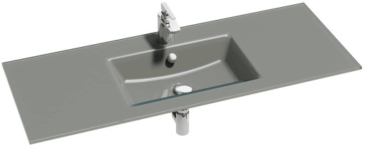 Стеклянная раковина-столешница 120 см, Белая Jacob Delafon VOXEB2101-DD1