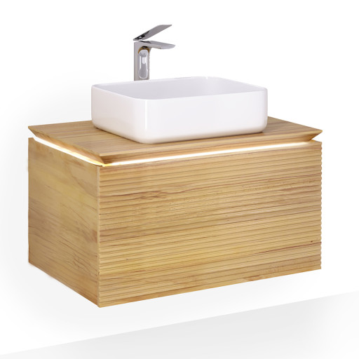 Тумба Karat 80, подвесная белая