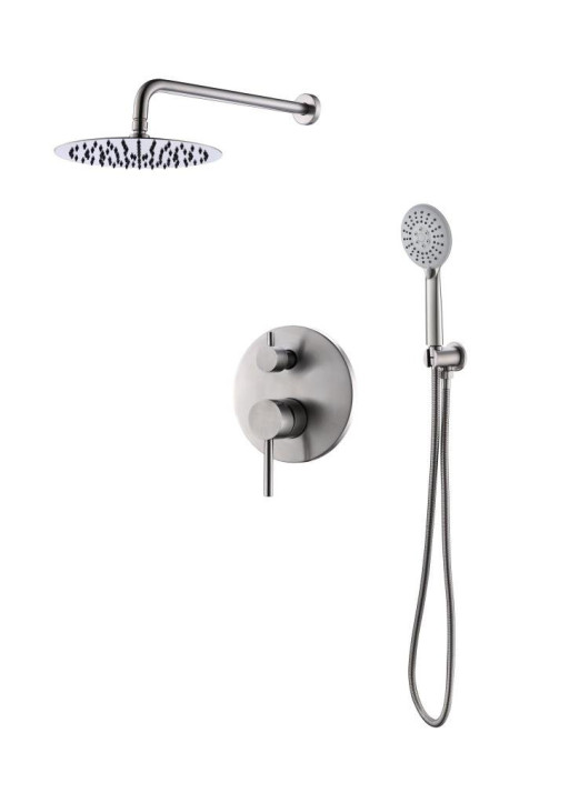 Душевой комплект со встраиваемым смесителем с переключателем, верхним душем 200 мм, ручным душем Cezares ETNA-SET-DDS-IN