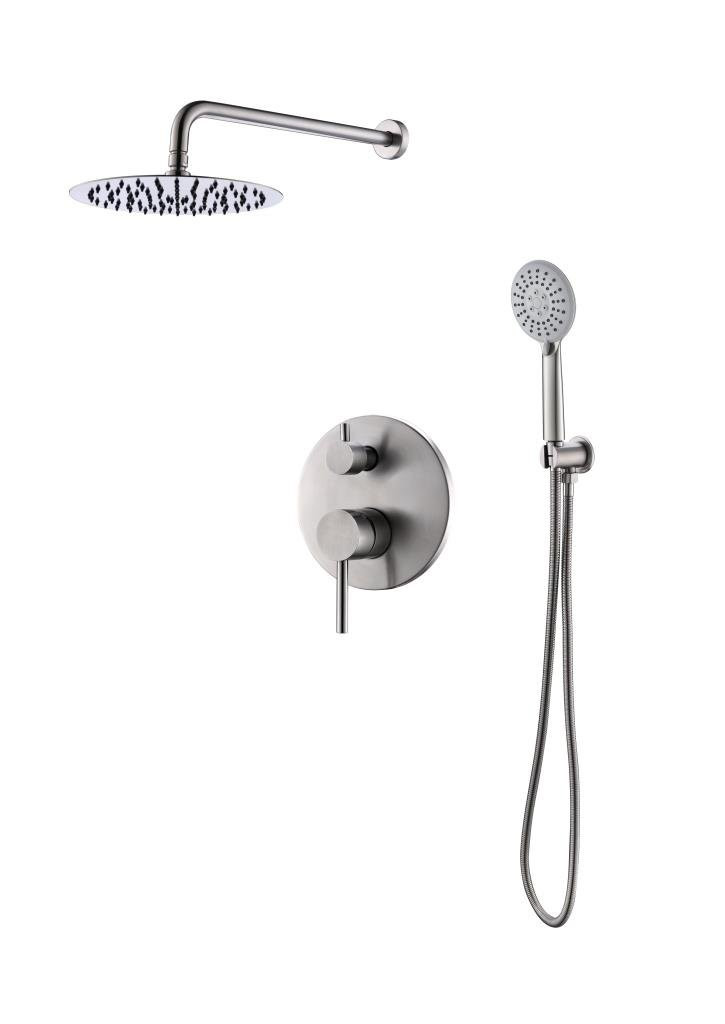 Душевой комплект со встраиваемым смесителем с переключателем, верхним душем 200 мм, ручным душем Cezares ETNA-SET-DDS-IN