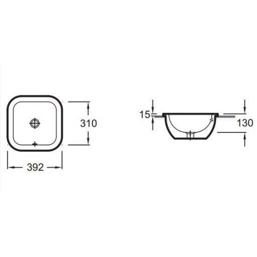 Раковина Jacob Delafon Vox 39 EYF102-00