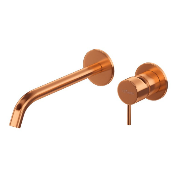 Смеситель для раковины встраиваемый однорычажный с тонкой ручкой, на два отверстия Cezares LEAF-BLI2-L-SS