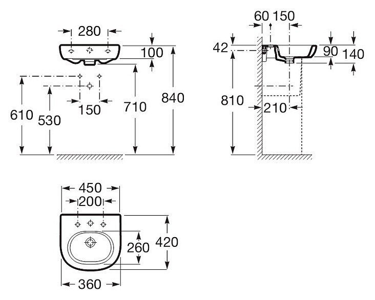Раковина Roca Meridian N 45 327245000