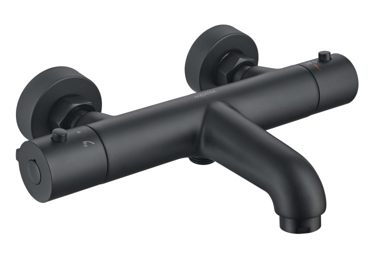 Термостатический смеситель для ванны Aquatek, матовый черный AQ1043MB