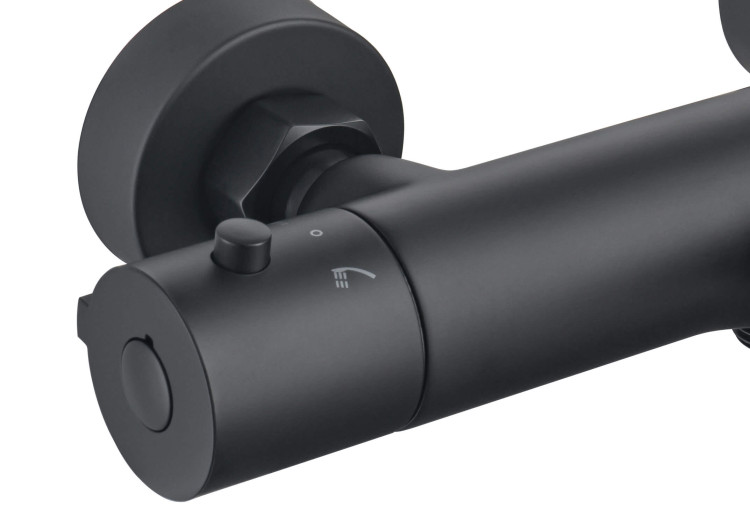 Термостатический смеситель для ванны Aquatek, матовый черный AQ1043MB