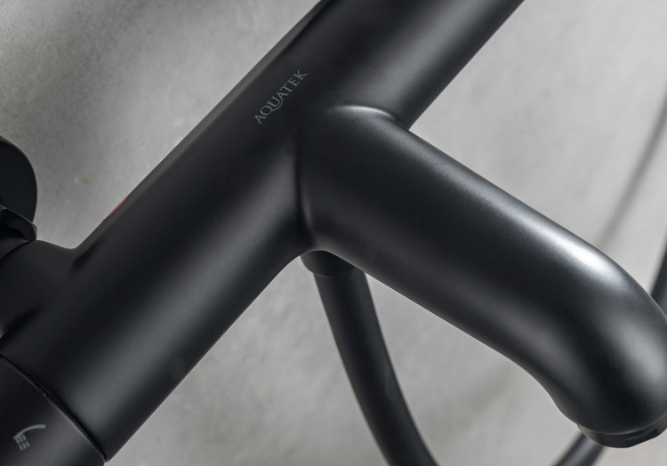 Термостатический смеситель для ванны Aquatek, матовый черный AQ1043MB