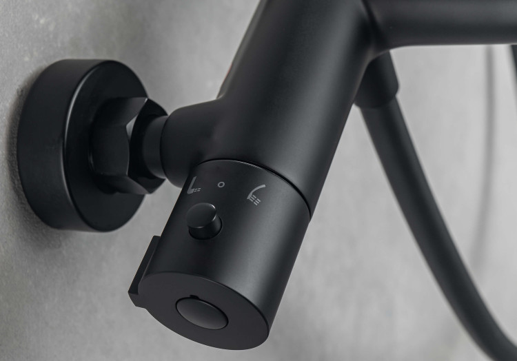 Термостатический смеситель для ванны Aquatek, матовый черный AQ1043MB