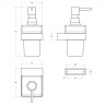 Диспенсер для мыла подвесной, стекло Cezares SLIDER-SOIS-V-IN