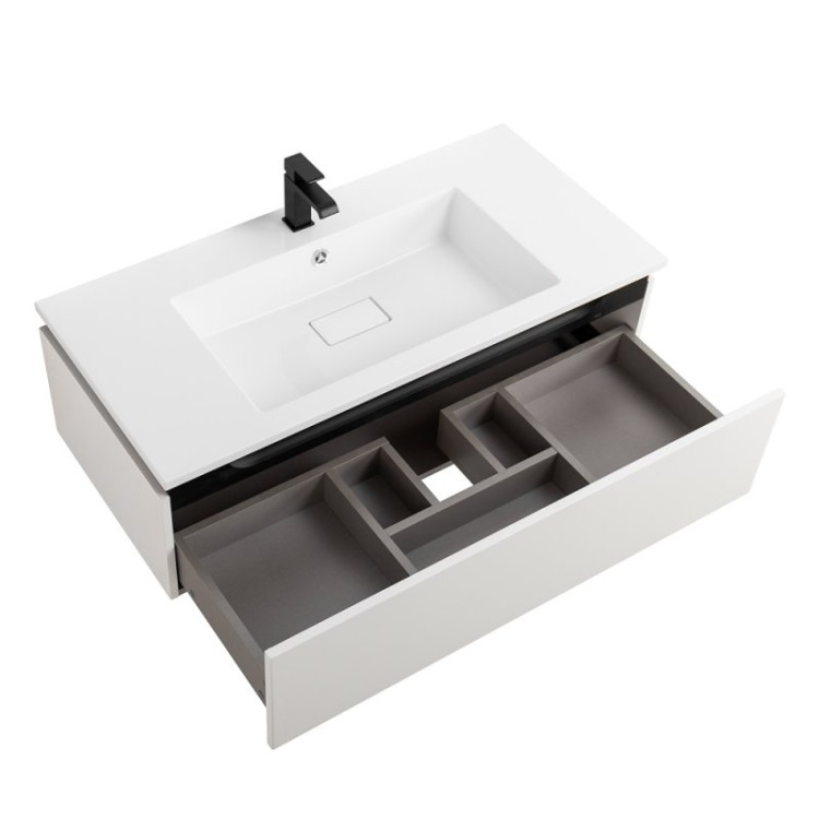 База под раковину подвесная с одним выкатным ящиком 996x476x299 мм Cezares SLIDER-1000-1C-SO-BO