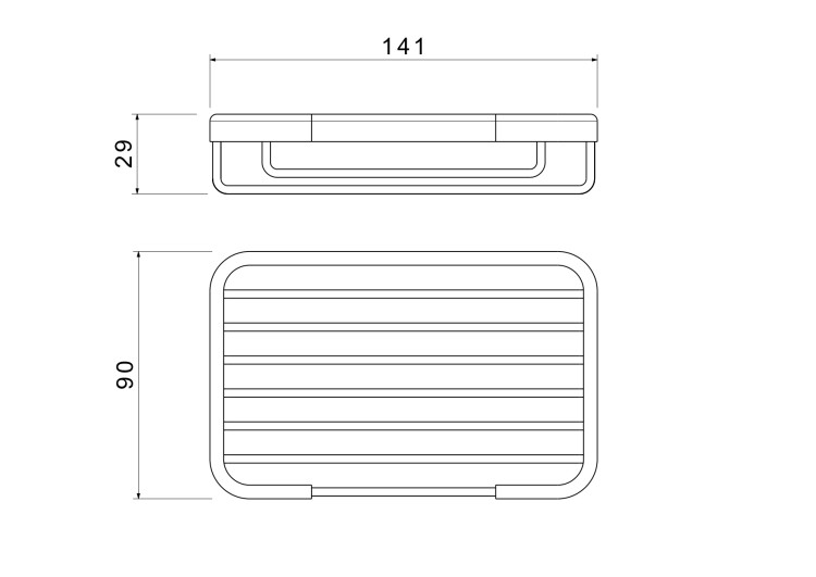Мыльница решетка Aquatek матовый черный AQ4946MB